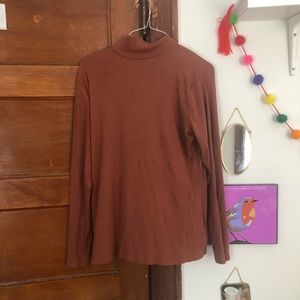 Burnt orange mock neck turtle neck